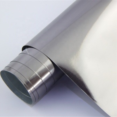 1.52*18m Automobiles&Motorcycles Air Free Stretchable Mirror Chrome Vinyl car Wrap sticker