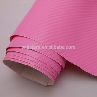 High Quality Pink 4D Carbon Vinyl Wrap Roll Bubble Free