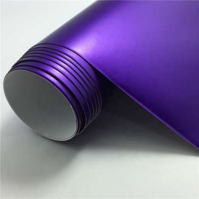 High Quality 1.52*18m Satin Matte Purple Chrome  Car Body Vinyl Wrap Foil