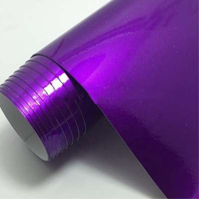 Annhao 1.52 * 18m Air Bubble Free PVC Material Purple Glossy Candy Colored Car Body Vinyl Wrap